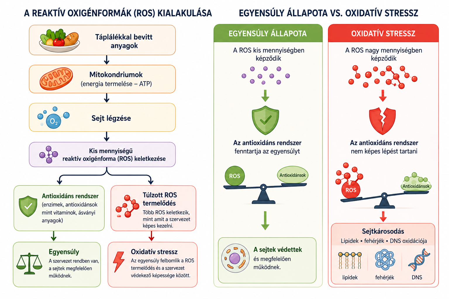 Oxidatív stressz — séma